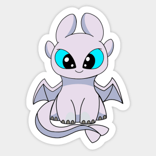 Light fury, How to train your dragon, night light fury, cartoon character Sticker